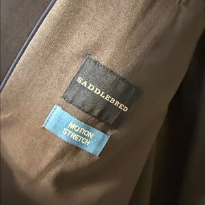 Saddlebred Men's Brown Trench Coat with Motion Stretch